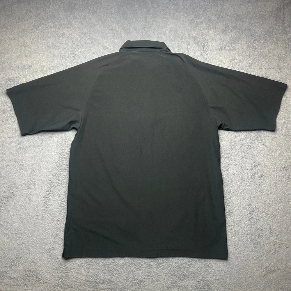 Nike Golf Dri-FIT UV Mens Large Black Quarter Zip Short Sleeve Polo Shirt